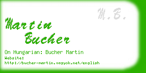 martin bucher business card